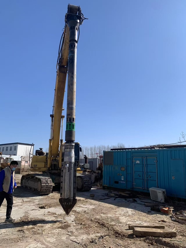 BVEM 2600 R/Min Rotation Speed Hydraulic Vibroflot Water-Air Linkage Construction For Soil Improvement
