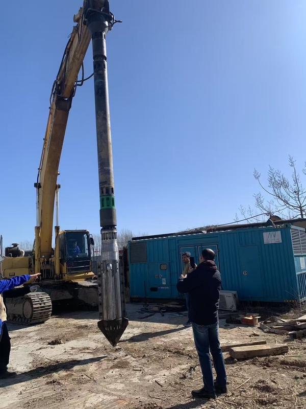BVEM 2600 R/Min Rotation Speed Hydraulic Vibroflot Water-Air Linkage Construction For Soil Improvement