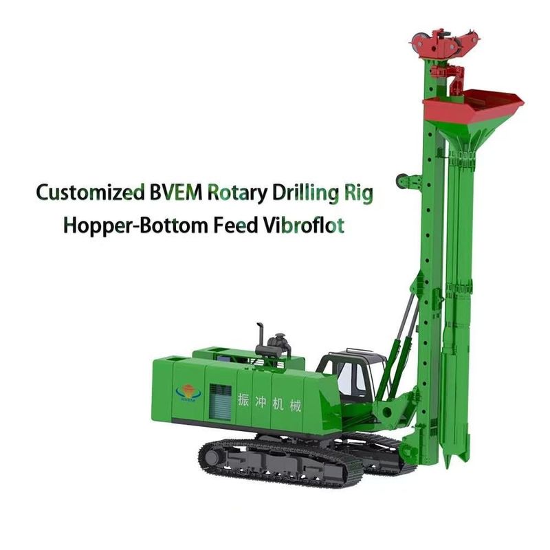 China manufacturer 214kN centrifugal force Vibroflotation Device mounted to drilling rig sharing power system